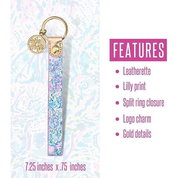 Leatherette Strap Key Chain, Cute Wristlet with Metal Ring - Picture 3 of 3